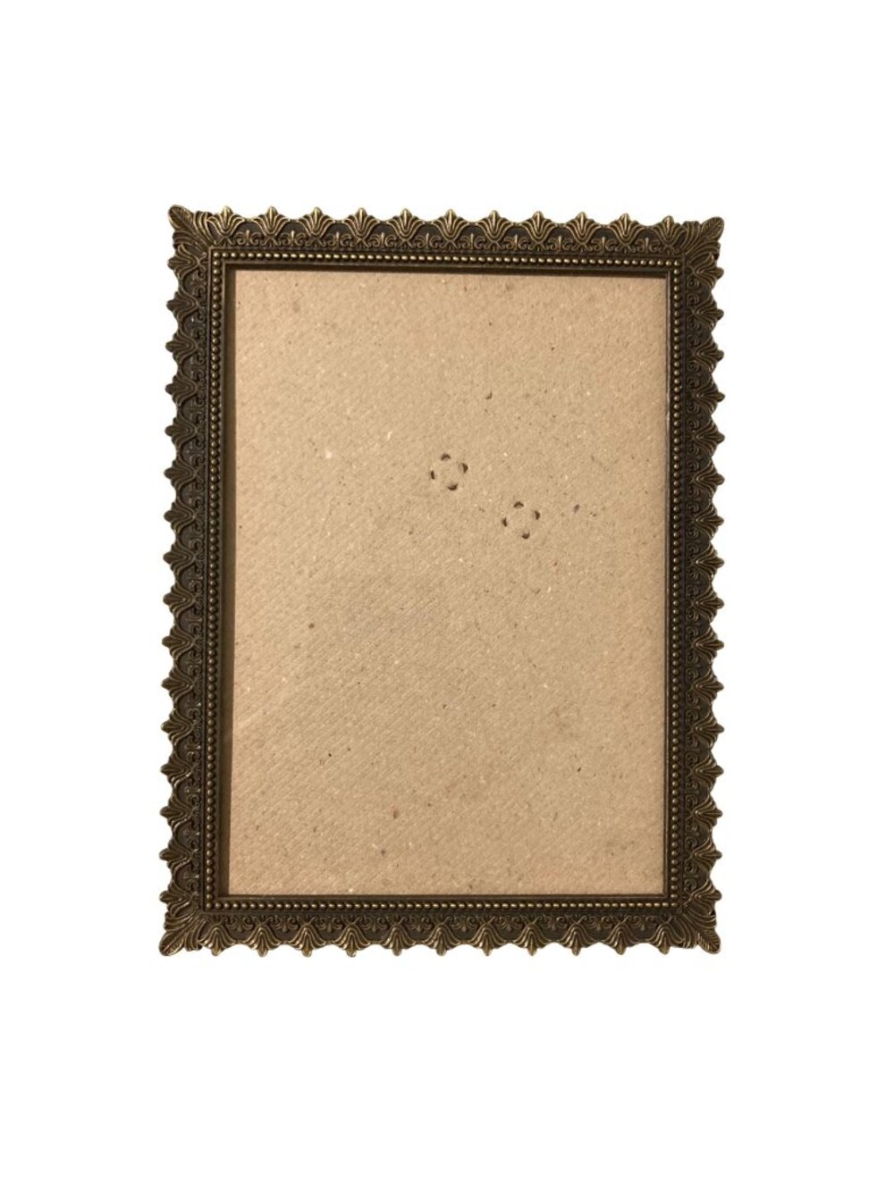Ornate Metal Tabletop Picture Frame 8"x6"  With Decorative Scalloped Edge Design